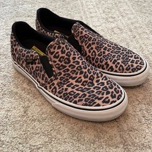 Leopard slip on vans